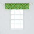 thumbnail image 2 of Ambesonne Floral Window Valance, Bicolour Ornamental Motifs, 54" X 12", Jade Green Earth Yellow, 2 of 3