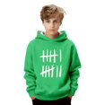 thumbnail image 4 of Wxolcjlv Little Boys Graphic Pullover Hoodie Tally Mark Print Long Sleeve Novelty Casual Hooded Sweatshirt, Sizes 1-16, 4 of 6