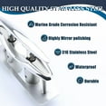 thumbnail image 3 of ABCISI Boat Cleats, 316 Stainless Steel Pop Up Cleat, Retractable Heavy Duty Pull Up Cleat Flush Mount Deck Cleats with Backing Plate and Lock Nuts（8" 2PCS）, 3 of 9
