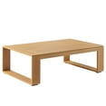 thumbnail image 5 of Lirienne Outdoor Patio Aluminum Faux Wood Coffee Table in Natural, 5 of 9