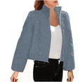 thumbnail image 1 of Veste pour Femmes, Chandail à Manches Longues Couleur Unie, Pulls pour Femmes, 1 of 6