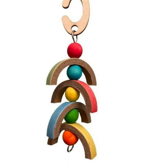 A&E Cage 103114 Happy Beaks Ripping Rainbow Bird Toy, Small