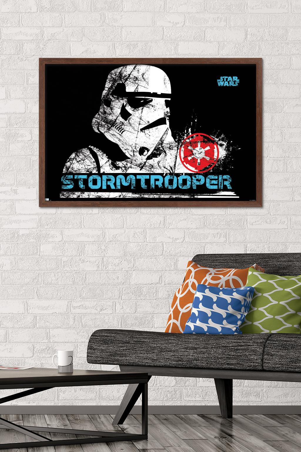 Star Wars: Original Trilogy - Stormtrooper Sketch Wall Poster, 22.375" x 34", Framed
