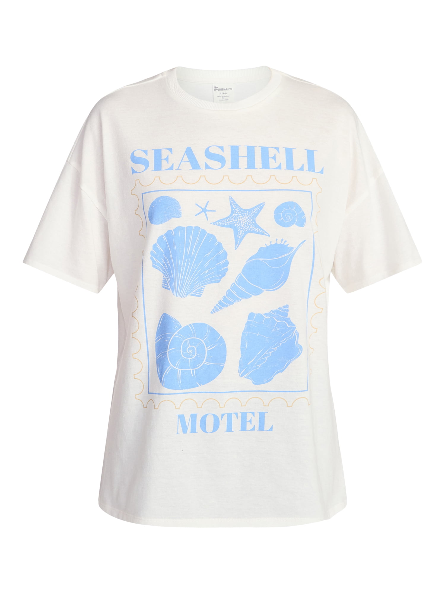 No Boundaries Washed Graphic Boyfriend Tee, Women's XXS-XXL