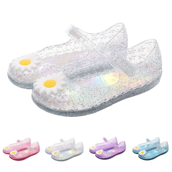 SROBPTY Toddler Girls Sandals Thick Sole Closed Toe Summer Closed Toe Flat Shoes for 3-10 Years