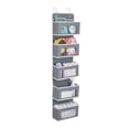 thumbnail image 1 of 1 paquete de organizador para colgar sobre la puerta, 5 estantes, bolsa de almacenamiento para armario, montaje en pared, estantes colgantes de gran capacidad, cajones para (gris), 1 of 5