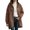 Coffee, variant on Staron Womens Zip Up Hoodie Oversized Casual Hooded Jacket Long Sleeve Solid Loose Lightweight Fall Long Coat Army Green XXL