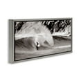 thumbnail image 3 of Stupell Industries Surfing Reef Break Coastal Photography Gray Floater Framed Canvas Art Print Wall Art, 31 x 14, 3 of 9