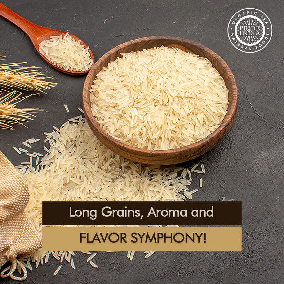 Pride of India - Pack of 6 - Golden Parboiled Basmati Rice, Extra Long Grain Sella Rice, 3 lbs Jar, Gluten-Free