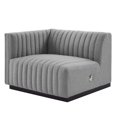 thumbnail image 4 of Modular Sectional Sofa Set, Black Grey Gray, Fabric, French Living Lounge Cafe Lobby Hospitality Restaurant, Modern Contemporary HB34039, 4 of 15