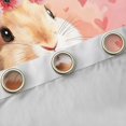 thumbnail image 4 of Erosebridal Kawaii Rabbit Black Out Curtains For Kids,Love Heart Flowers Curtains Pack of 2 (42x63 Each) For Girls, 4 of 6