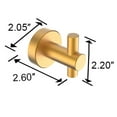 thumbnail image 4 of Round Base Wall Hanging Hook with Screws- Brushed Gold Hook, 4 Pack, for Entry Shoe Cabinet, Wardrobe Bathroom Bedroom Furniture Hardware [Unable ship on weekends+usps/fedex], 4 of 5
