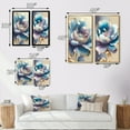 thumbnail image 4 of Designart "Icy Blue and Purple Watercolor Blossom I" Floral Framed Wall Art Set Of 2 - Blue Floral Gallery Wall Frame Set For Home Decor, 4 of 7