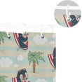 thumbnail image 5 of Vacation Penguin Shower Curtain Waterproof Washable Bathroom Shower Curtain Polyester Cloth Fabric Bathroom Decor Set with 12 Hooks, 60x72 inches, 5 of 6