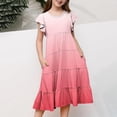 thumbnail image 2 of Weebloom Girls Graduation Dress,Gradient Casual Comfort 6-15 Years Girls Formal Dress,12-13 Years, 2 of 5