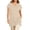 Khaki, variant on Short Sleeve Shirts for Women Summer Casual Solid Color Extra Long Fashion V-Neck Double Pocket Top T Shirt