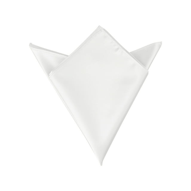 INSPIRE CHIC Men's Pocket Squares Solid Color Handkerchiefs White One Size