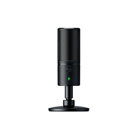Razer Seiren X: Supercardioid Pick-Up Pattern - Condenser Mic - Built-In Shock Mount - Professional Grade Streaming (Best Cheap Microphone For Streaming)
