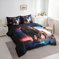 thumbnail image 3 of Castle Fairy Teenagers Animal Lion Bedding Comforter Set,Cosmos Wildlife King Bedding Sets, 3 of 8