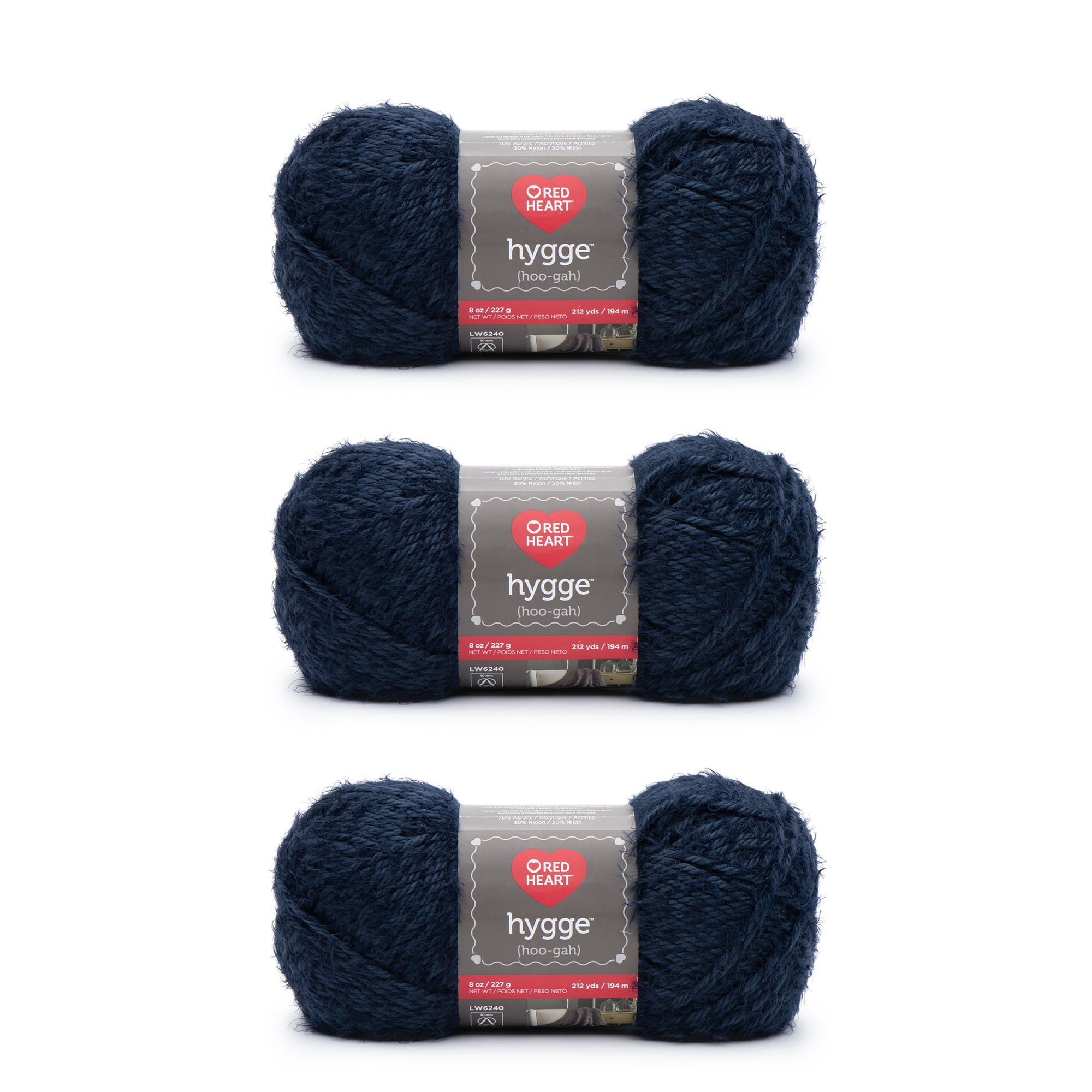 Red Heart Hygge Indigo Yarn - Pack of 227g/8oz - Blend - 5 Bulky - 212 Yards - Knitting/Crochet - Walmart.com
