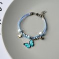 thumbnail image 2 of Moda popular pulsera de mariposa azul mujer viento frío ins diseño de viento pareja neta pulsera roja 312A azul claro uno, 2 of 2