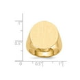 thumbnail image 5 of Real 14kt Yellow Gold 20.0x18.0mm Closed Back Men's Signet Ring Size: 10; for Adults and Teens; for Women and Men, 5 of 5