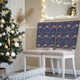 thumbnail image 3 of Christmas Tree Chair Covers Set of 6 Cartoon Winter Xmas Trees Snowflakes Blue Chair Back Covers Stretch Removable Washable Slipcovers Protector for Dining Room Kitchen Party Decor, 3 of 5