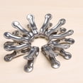 thumbnail image 3 of Feiqiong 10PCS Stainless Clothes Peg Underwear Drying Rack Holder Hanging Clips Laundry Household Clothes Pegs Clothespins silver 28 * 55 * 11mm, 3 of 8