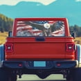thumbnail image 4 of SEANATIVE Patriotic Decor Rear Window Decals for Trucks 66 x 22 Inch Pickup Back Window Tint Graphic See Through Vinyl Wrap Sun Block Coverage for Car Decor, American Flag Eagle, 4 of 7