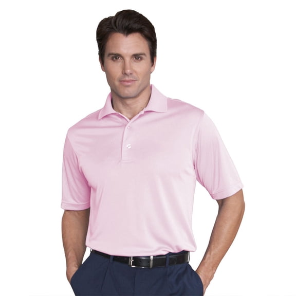 Monterey Club Men's Tonal Pinstripe Texture Solid Golf Polo Shirt #1087