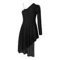 thumbnail image 3 of inhzoy Women's Lyrical Asymmetrical Dance Dress Single Long Sleeve Latin Dancewear, 3 of 7