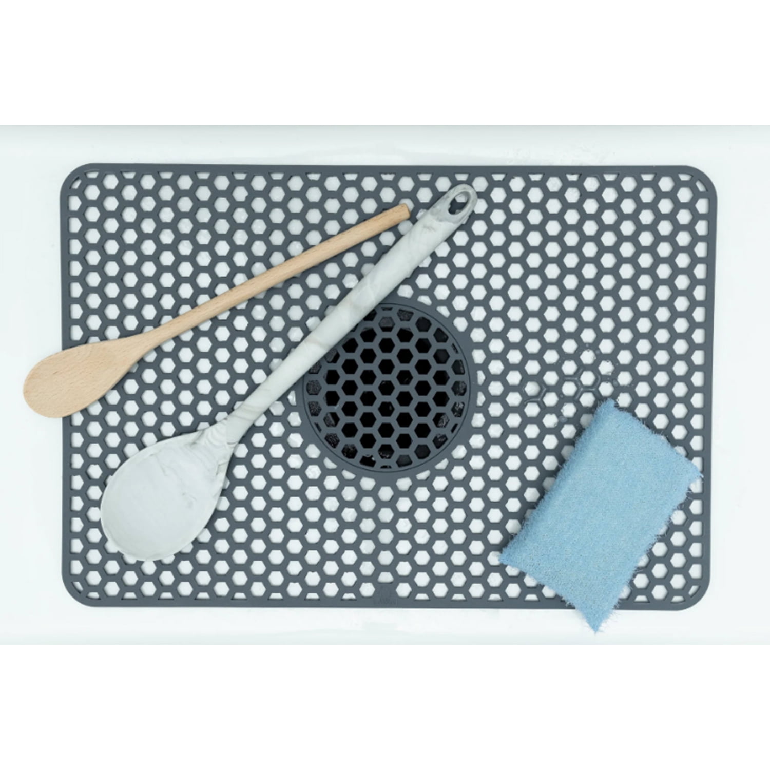 Better Houseware Silicone Sink Mat, Gray (Small), 61485