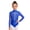Blue, variant on Girls Sparkly Rhinestones Gymnastics Leotards Long Sleeve Mesh Back Zipper Modern Ballet Dance Bodysuit Black 16