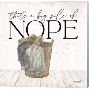 Great Art Now Big Pile of Nope by Kate Sherrill, Canvas Wall Art, 12W x 12H