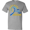 thumbnail image 3 of Inktastic Just Down Right Awesome Down Syndrome Awareness Ribbon T-Shirt, 3 of 5
