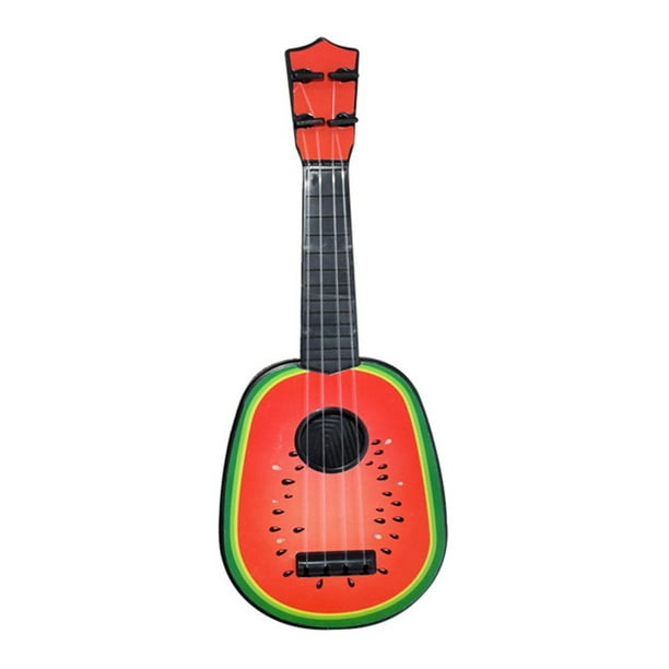 Ukelele divertido de escala simple de guitarra hawaiana de 4 cuerdas para niños (sandía) JShteea libre de BPA