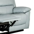 thumbnail image 4 of Larus Manual Loveseat-Powder Blue Leather Match-Pillow Top Arms-60 Inch, 4 of 6