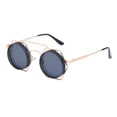 thumbnail image 1 of Steampunk Hippie Retro Redondo metal Mujeres Hombres , negro Colco gafas de sol steampunk, 1 of 8