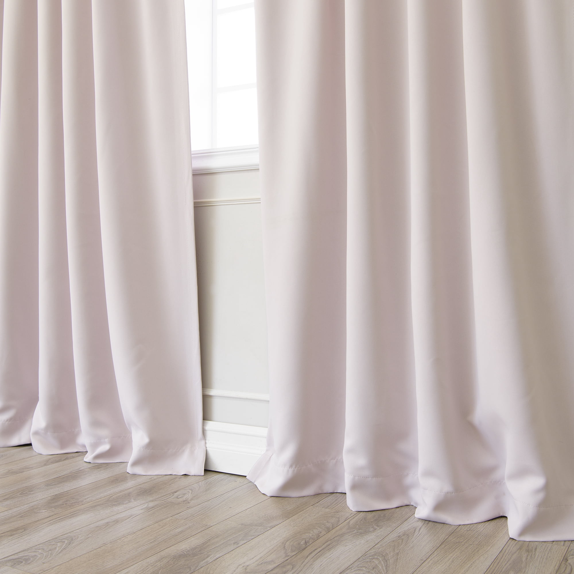 Quality Home Thermal Insulated Blackout Curtains - Stainless Steel Nickel Grommet Top - Baby Pink - 52"W x 63"L - (Set of 2 Panels)