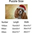 thumbnail image 3 of Dreamtimes Jigsaw Puzzles Artwork Gift for Adults Teens Cavalier King Charles Spaniel Wear Christmas Hat Wooden Puzzle Games, 1000 Pieces, 3 of 6