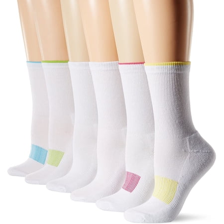 Fruit Of The Loom Womens 6 Pack Sport Active Crew Socks, 4-10, White ...