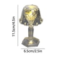 thumbnail image 3 of Fiudx Lámpara de Mesa de Cristal, Diseño Transparente Exquisito, Iluminación Suave Que Cuida La Vista, Elegante Decoración para El Hogar, Ideal para Dormitorio y Sala de Estar, Regalo Único, Tamaño 1, 3 of 6