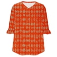 thumbnail image 5 of Vetsdori 3/4 Sleeve Tops for Women Pullover Graphic Dressy Tunic,Crewneck Summer Juniors Blouses Gift, 5 of 5