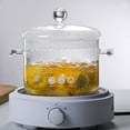 thumbnail image 3 of serony pot en Verre Résistant à la Chaleur Batterie de Cuisine Artisanale en Verre pot pour Cuisinière - pour Thé Poignée Simple 1500 ml, 3 of 6