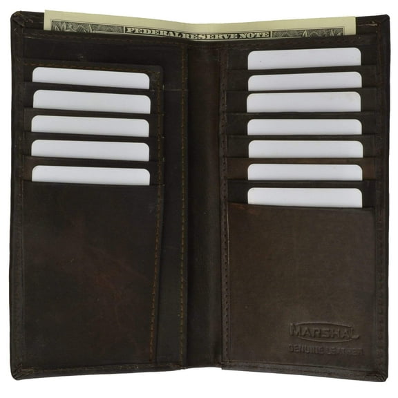 Genuine Leather Checkbook Wallet and Credit Card Holder 254 CF (C)