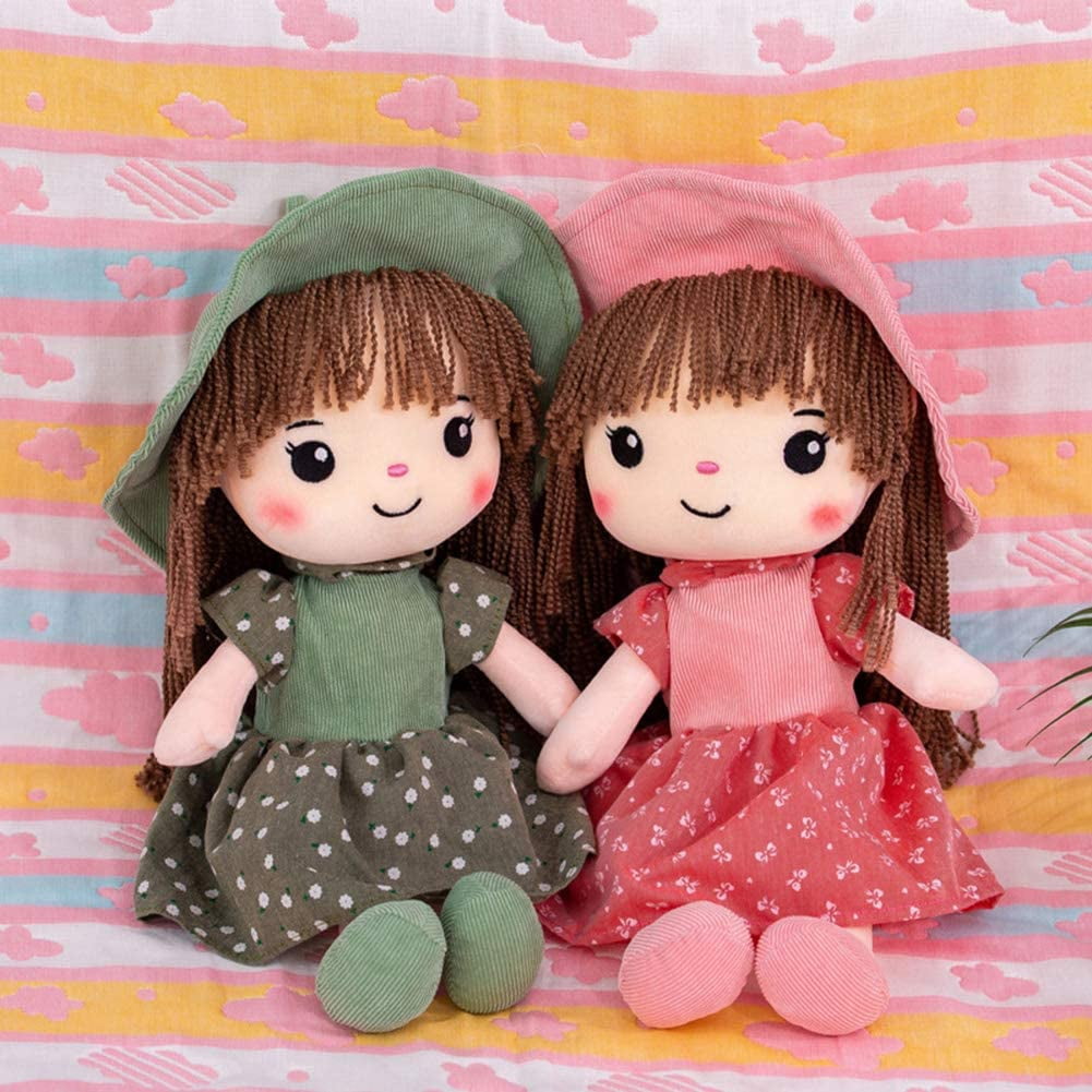 Muñeca De Trapo Sweet Hearts De 35 Cm – Peluche Suave Con Sombrero Y Falda – Compañera De Sueño