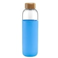 thumbnail image 1 of Vaso de doble capa de 550ml con funda de silicona, aislamiento térmico, taza de agua bonita portátil, taza de mano con tapa de bambú, 1 of 5