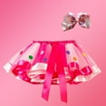 thumbnail image 6 of KkSLirnhs 2-4 Years Girls' Cute Bubble Mini Skirt with Fluffy Tulle Layers for Summer Lightweight Rainbow Sequin Sparkling Tutu Dancing Mesh Skirt Pink, 6 of 6