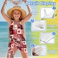 thumbnail image 6 of FUIALDOLG Love Theme Girl Swimsuits Red Love Heart Plaid Black Cat Girls' One-Piece Swimwear with Beach Sarong Wrap Skirt Teen Girl Modest Swim Suit Sun Protection Bikini Coverup Beach Outfits,7-8Y, 6 of 7