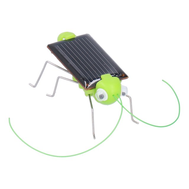 Solar Powered Toy, ABS Green Solar Powered Grasshopper Toys Miniature Vibrating Motor for Kids for Children for Learning